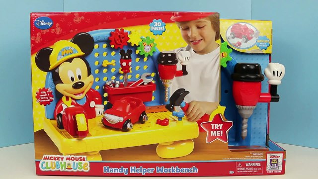 Mickey Mouse Clubhouse Disney Handy Helper Workbench Toy Tools by ToysReviewToys