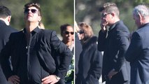 Robin Thicke Gets Emotional at Father's Funeral