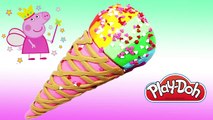 play doh ice cream cinnamon - peppa pig toys eat ice cream funny videos
