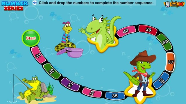 Number Series-identify, place the missing numbers,complete each series number counting from 1 to 100