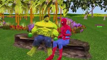 Spiderman Vs Snake Head Hulk Superhero Fights | Spiderman Finger Family Nursery Rhymes for Kids