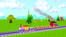 Train Cartoon For Children | ABC Alphabets | Finger Family Nursery Rhymes | Shapes Songs For Kids