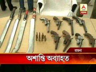 Clash over Panchayat poll continues: 2 arrested with arms at Raina