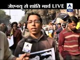 JNU students marches peacefully from JNU to Munirka to condole the death of rape victim