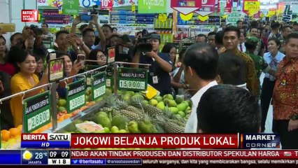 Jokowi Belanja Produk Lokal di Hypermart Palangkaraya