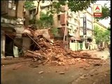 A 3-story building suddenly collapsed at ripon street in calcutta on saturday morning.