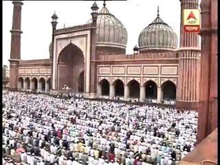 Massive congregation at eid prayer in new delhi.