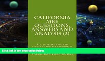Best Price California MBE Questions,  Answers and Analysis (2): All 50 states have law students