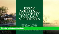 Price Essay Writing Maturity For Law Students: Step by Step to 85% bar essays by a bar exam essay