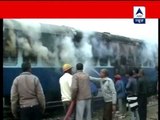 Train catches fire in Mathura