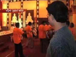Sourav Ganguly at Puja pandle in Behala during  Saptami