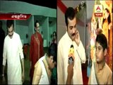 Prasenjit in a different mood. The actor enjoys Durga Puja alongwith his son, father.