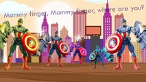 Batman Finger Family Captain America Hulk Spiderman vs Venom Song Daddy Finger Nursery Rhymes