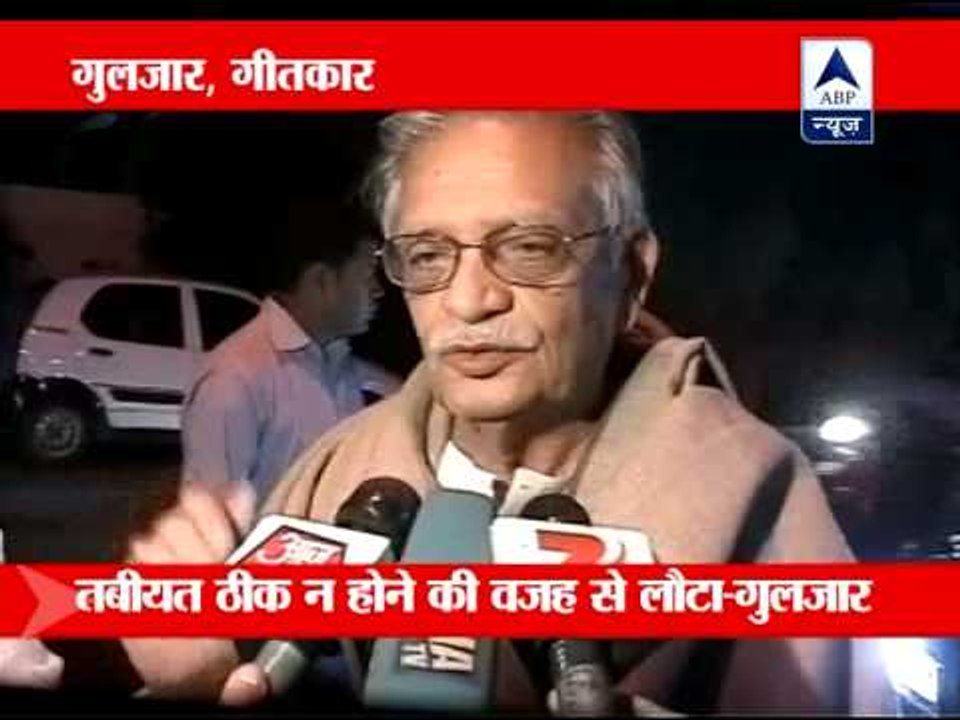 Gulzar cuts short his Pakistan visit, returns to India