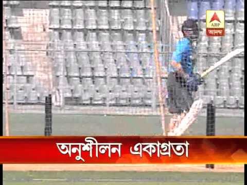 Sachin practices in Eden before his 199 th test
