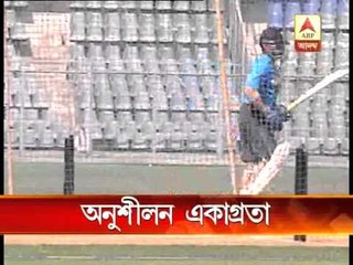 Sachin practices in Eden before his 199 th test
