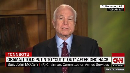 Sen John McCain tells CNN State of the Union that President Obama has no strategy and no policy to