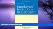 Buy Michael Trimborn German Act on Employees  Inventions: A Handbook for International Business