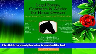 PDF [DOWNLOAD] Legal Forms, Contracts and Advice for Horse Owners BOOK ONLINE