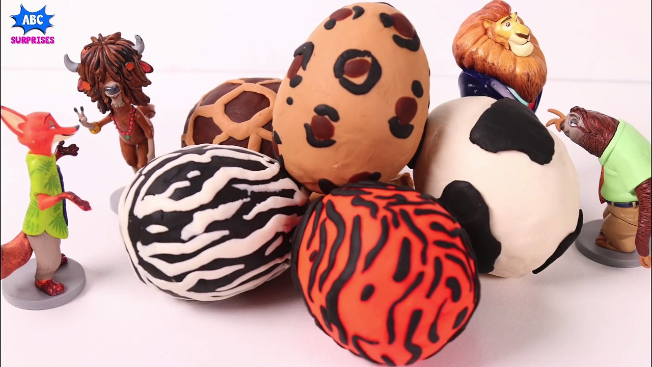 Disney ZOOTOPIA Play Doh Surprise Eggs with Judy Hopps, Nick Wilde and more Surprise Toys for Kids