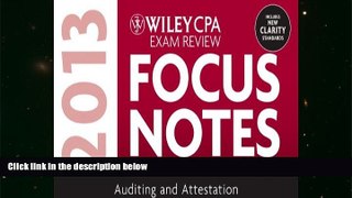 Best Price Wiley CPA Examination Review 2013 Focus Notes, Auditing and Attestation Wiley On Audio