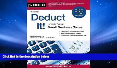 Price Deduct It!: Lower Your Small Business Taxes Stephen Fishman JD On Audio