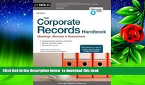 BEST PDF  The Corporate Records Handbook: Meetings, Minutes   Resolutions FOR IPAD