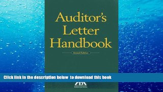PDF [FREE] DOWNLOAD  Auditor s Letter Handbook [DOWNLOAD] ONLINE