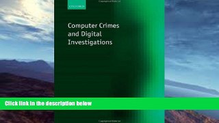 Buy  Computer Crimes and Digital Investigations Ian Walden  Book