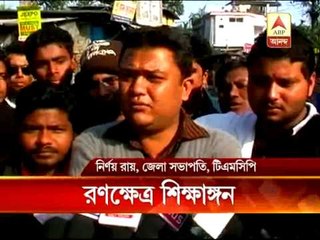 Students from sfi cp and tmcp clashed in siliguri and murshidabad.