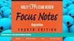Price Wiley CPA Examination Review Focus Notes: Regulation (Wiley Cpa Exam Review Focus Notes)