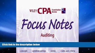 Best Price Wiley CPA Examination Review Focus Notes, Auditing Less Antman For Kindle