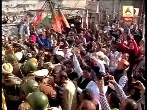AAP's protest -BJP's counter protest outside Arun Jaitley's home in Delhi