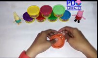 peppa pig Play Doh Rainbow Cake! How to make a Cake smile ! Funny Play-Doh Smile Cakes Lets Make