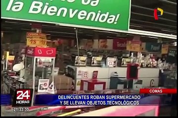 Roban supermercado en Comas bajo modalidad del ‘combazo’