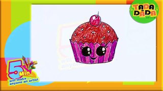 Learn How to Draw a CUP CAKE | STEP BY STEP | Kids Drawing |Tada-dada Art Club