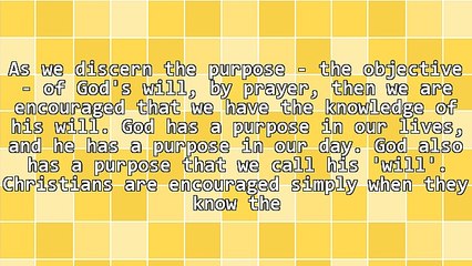 God's Purpose, Power and Provision, By Prayer