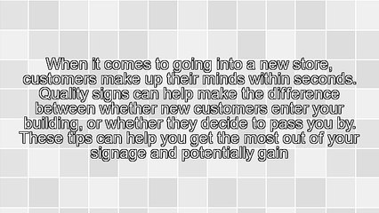 Four Tips for Making Quality Signs