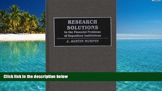 Price Research Solutions to the Financial Problems of Depository Institutions (Contributions to