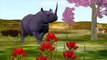 Wild Animals Finger Family | Learn Animals Finger Family Rhymes | Rhinoceros Vs Roster Rhymes