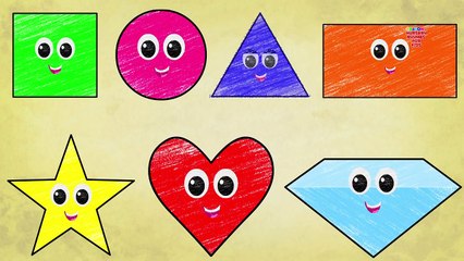 Shapes Song | Learn Shapes With Crayons | Nursery Rhymes For Kids | Baby Songs