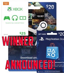 Giveaway Winner ANNOUNCED - $20 Xbox, Playstation Store OR Steam Gift Card - DID YOU WIN?