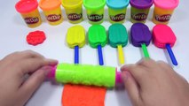 Glitter Play Doh Ice Cream Popsicles Peppa Pig Toys and Molds Message Biscuits