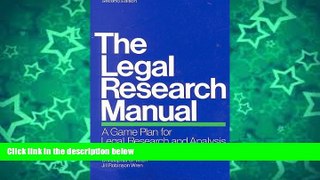 Buy Christopher G. Wren The Legal Research Manual: A Game Plan for Legal Research and Analysis