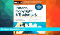 Buy  Patent, Copyright   Trademark: An Intellectual Property Desk Reference Richard Stim Attorney