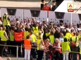 German team arrived in their own country, people are celebrating with joy, happiness