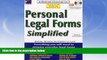 Buy  Personal Legal Forms Simplified: The Ultimate Guide to Personal Legal Forms Daniel Sitarz