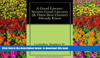 BEST PDF  A Good Lawyer: Secrets Good Lawyers (  Their Best Clients) Already Know FOR IPAD