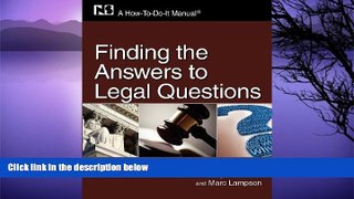 Online Virginia Tucker Finding the Answers to Legal Questions: A How-To-Do-It Manual