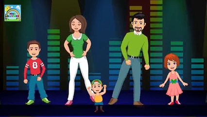 Finger Family Nursery Rhymes with Trance Dance Style and Cute Characters